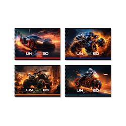 Альбом для рисования 24л., А4, на гребне BG "Unlimited", эконом