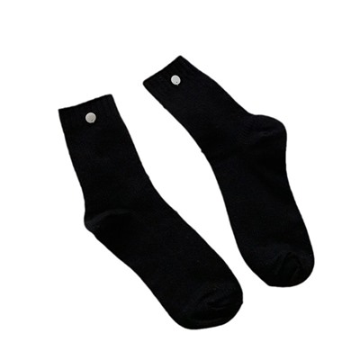 Demi-season base knee socks, design cotton accessory, mid-length