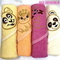 Полотенце двойное махровое детское с уголком 85х85 см