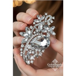 Брошь-кулон крупная с кристаллами БР4 модель БРО/18