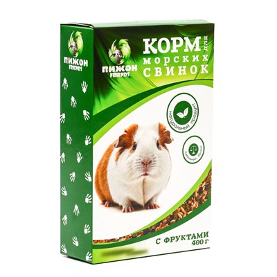 Корм "Пижон" для морских свинок, с фруктами, 400 г