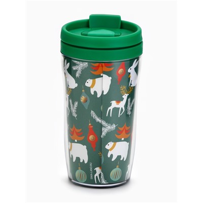 Термокружка новогодняя со вставкой «Новогодние животные», 250 мл