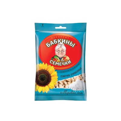 «Бабкины семечки», семечки жареные, солёные, очищенные, 100 г
