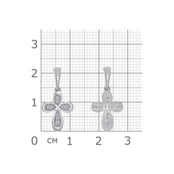 Крест с фианитом серебро 925*
