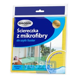 Тряпка Grosik с микрофиброй для стекла