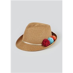 Girls Pom Pom Trilby Hat (7-13yrs)