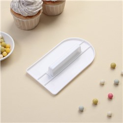 Шпатель кондитерский KONFINETTA, 15×8×2.5 см, с ручкой, белый