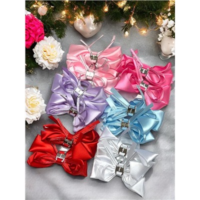 Бантики на эластичной резинке Корея 6 пар (12 шт) Арт 1