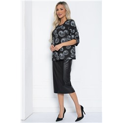 Джемпер Дэрби (черный/круги) Б12446-10