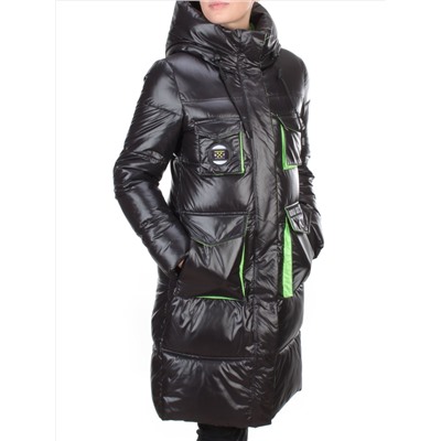 2187 BLACK Куртка зимняя женская AIKESDFRS (200 гр. холлофайбера)