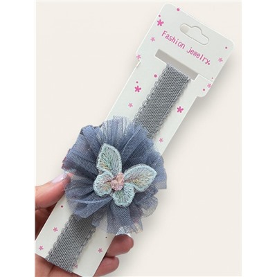 Ободок-повязка детская с бабочкой Арт ОБ8А тип 2