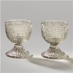 НАБОР ПОДСТАВОК ПОД ЯЙЦО "TEMPO" GREY 2 ШТ. 5,5Х5,5Х6 СМ