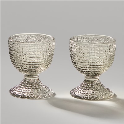 НАБОР ПОДСТАВОК ПОД ЯЙЦО "TEMPO" GREY 2 ШТ. 5,5Х5,5Х6 СМ