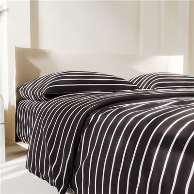 Постельное бельё Этель 2 сп Black stripes 175х215 см, 200х220 см, 70х70 см-2 шт, 100% хлопок, поплин