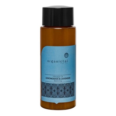 OrganicTai Массажное масло «Лемонграсс и лаванда» балансирующее, 100 мл