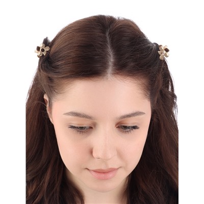 Крабик для волос «Брианна», цветок, 2 см, золото