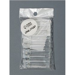 Флакон для парфюма, стеклянный, с аппликатором, набор 10 шт., 2 мл, прозрачный, белый