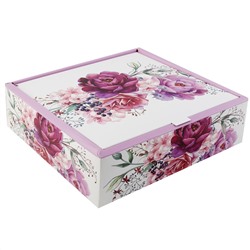 Коробка подарочная Цветы 25*25*7 КОКОС 242568/Китай