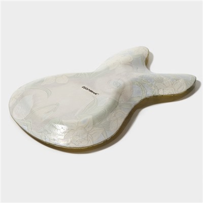 Блюдо сервировочное Доляна «Кролик в цветах», 21×13.5×1.8 см, стекло, зелёное, жёлтое