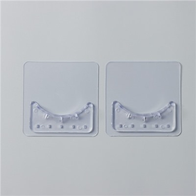 Держатели для карниза Доляна, 2 шт., самоклеящиеся, прозрачные