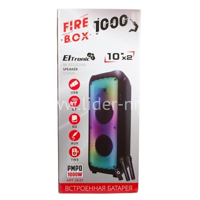Колонка 10" (20-61 FIRE BOX 1000) динамик 2шт/10" ELTRONIC с TWS