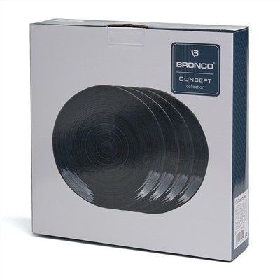 НАБОР ТАРЕЛОК ОБЕДЕННЫХ BRONCO "CONCEPT" 4 ШТ. 27,5 СМ СИНИЙ