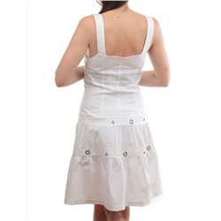 XA-68026 WHITE Сарафан женский (97% хлопок, 3% эластан)