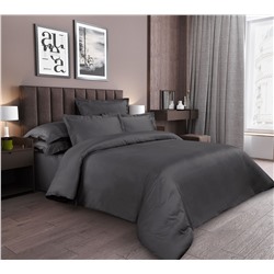 Ткань сатин Гладкокрашеный / Графитовый