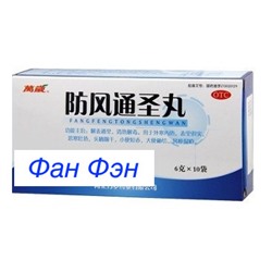 Фан Фэн Тун Шэн Вань(Fang Feng Tong Sheng Wan) 防风通圣丸 6гр*10шт