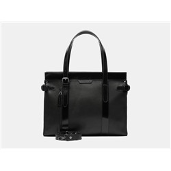 Черный кожаный мужской портфель из натуральной кожи «PF0024 Black»