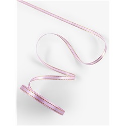 Лента атласная, с золотым люрексом, 6 мм, 23±1 м, сиреневая №044