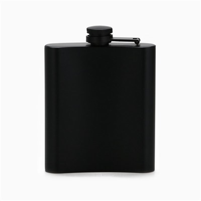 Фляжка «Осторожно», 210 мл, чёрная