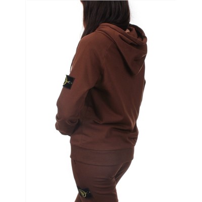 E102 BROWN Костюм спортивный женский (хлопок 90%, полиэстер 10%)