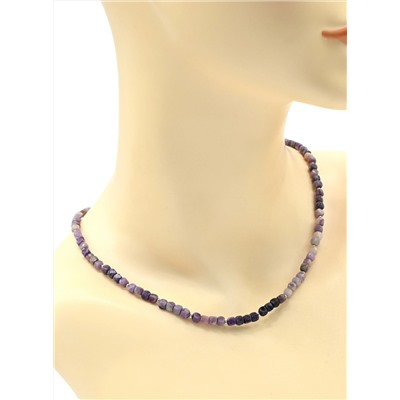 Бусы из Сугилита кубик гр.4мм, 44см, 16,4г