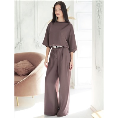 Блузка свободная из струящегося плотного сатина