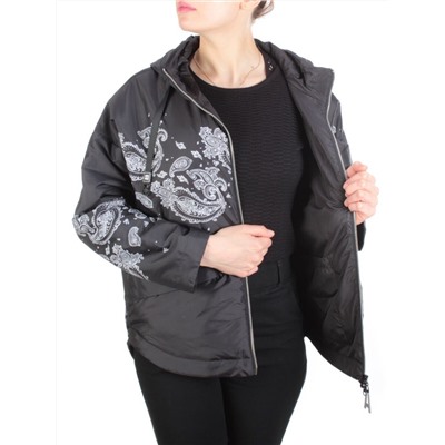 ZW-2312-C BLACK Куртка демисезонная женская BLACK LEOPARD (100 гр.синтепон)