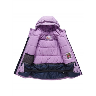 Горнолыжный костюм зимний для девочки фиолетового цвета 9518F