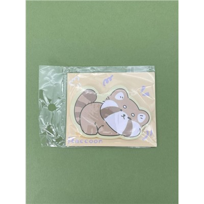 Блок стикер для записей "Racoon dreaming", orange