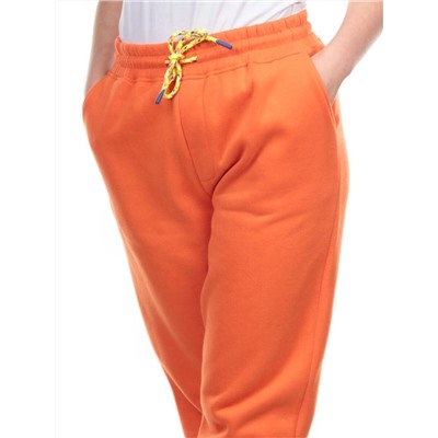 M047 ORANGE Брюки спортивные женские на флисе (100% хлопок) 7986