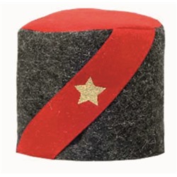 Шапка банная с вышивкой "Папаха"Звезда", войлок