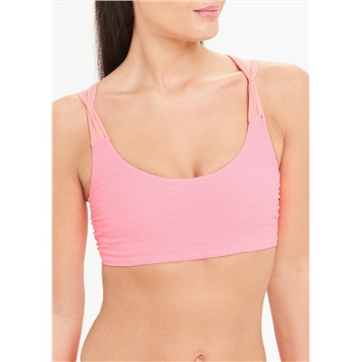 Shirred Multi Strap Crop Bikini Top