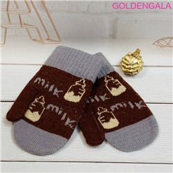 Детские варежки утепленные с начесом длина 14 см Арт 2 тип 2