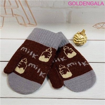 Детские варежки утепленные с начесом длина 14 см Арт 2 тип 2