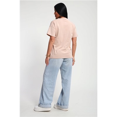 Женская футболка 85657 / бежевый