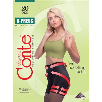 Колготки женские X-press 20 2-4 Conte Дроп