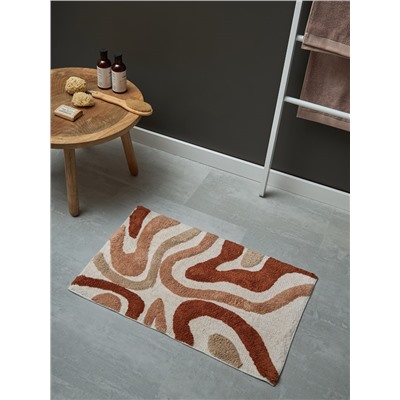 Коврик для ванной Flow терракотового цвета из коллекции Ethnic