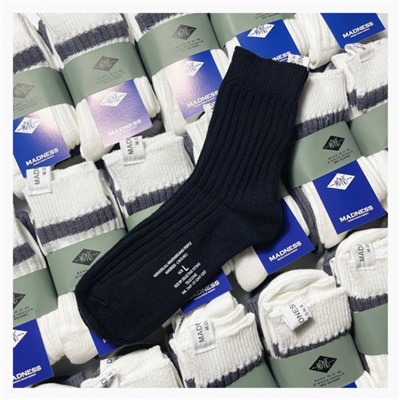 Spot Correct MDNS tide brand to help striped socks socks, Yu Wenle, men and women street sports mid -cotton socks