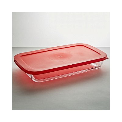 Форма д/запекания из термостекла РК-0048/2 Забава 2,5л с крышкой 352х213х52 (6)