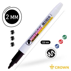 Маркер для доски 2.0 мм, Crown Multi Board Slim WB-505, чёрный