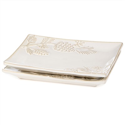 НАБОР БЛЮД СЕРВИРОВОЧНЫХ КОЛЛЕКЦИЯ "PINE CONES", 2 ШТ. / 20,2*16*2 СМ